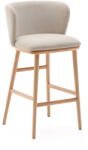 Kave Home Bézs bárszék (ülésmagasság 65 cm) Ciselia - Kave Home - bonami - 95 390 Ft