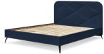 Bobochic Sötétkék kárpitozott franciaágy ágyráccsal 160x200 cm Prune - Bobochic Paris