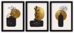 Vavien Artwork Glided 3 db-os kép készlet fekete keretben, 35 x 45 cm - Vavien Artwork