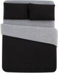 Mila Home Fekete-szürke egyszemélyes-hosszabbított pamut ágyneműhuzat lepedővel 160x220 cm - Mila Home