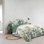 douceur d'intérieur Fehér-zöld kétszemélyes-hosszabbított pamut ágyneműhuzat lepedővel-hatrészes 240x220 cm Otika - douceur d'intérieur