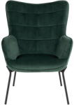 Bonami Essentials Zöld bársony fotel Glasgow - Bonami Essentials