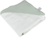Bébé Douceur Zöld muszlin kapucnis gyerek törölköző 75x75 cm - Bébé Douceur