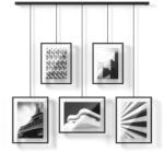 Umbra Fekete fém fali képkeret szett 5 db-os 66x69 cm Exhibit - Umbra