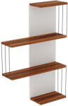 ASIR GROUP Fehér-natúr színű többszintes fali polc borovi fenyő dekorral 64 cm Cambel - Kalune Design