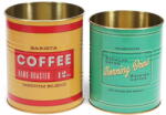 Rex London Dekoratív ón tárolódoboz szett 2 db-os ø 11x13 cm Vintage Coffee - Rex London