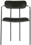 WOOOD Fekete bársony étkezőszék Ivy - WOOOD