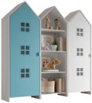 Vipack Fehér-világoskék nyitott gyerek ruhásszekrény 173x171, 5 cm CASAMI BRUGES - Vipack