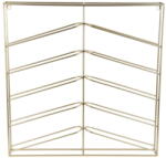 PT LIVING Aranyszínű fali fém bortartó polcos állvány, palackok száma 10 67x66x7, 5 cm Cuadro - PT LIVING