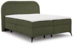 ROPEZ Zöld ágyneműtartós boxspring ágy 160x200 cm Ornes - Ropez