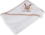 Bébé Douceur Fehér pamut kapucnis gyerek törölköző 75x75 cm Forest - Bébé Douceur