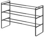 Yamazaki Maebashi fekete állítható cipőtartó, 3 szintes - YAMAZAKI