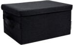 Bigso Fekete fedeles textil tárolódoboz 35x26x19 cm Soft Storage - Bigso