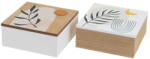Casa Selección Fedeles dekoratív tárolódoboz szett 2 db-os ø 20x8, 5 cm - Casa Selección