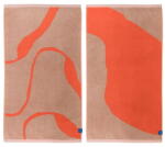 Mette Ditmer Narancssárga-világosbarna bio pamut törölköző szett 2 db-os 50x90 cm Nova Arte - Mette Ditmer Denmark