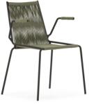 Marckeric Zöld fém karfás-rakásolható étkezőszék szett 2 db-os Emily - Marckeric