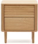 Kave Home Natúr színű éjjeliszekrény tölgyfa dekorral Lenon - Kave Home