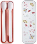 Mepal Fehér-világos rózsaszín műanyag gyerek kanál szett 2 db-os Flowers & butterflies - Mepal