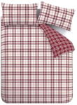Catherine Lansfield Borvörös kétszemélyes-hosszabbított ágyneműhuzat 230x220 cm Kelso Check - Catherine Lansfield