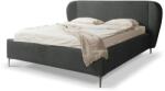 Makamii Sötétszürke kárpitozott franciaágy ágyráccsal 140x200 cm Makana - Makamii