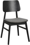 Rowico Home Nagano fekete étkezőszék sötétszürke ülőrésszel - Rowico