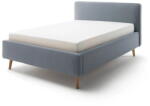 meise.möbel Szürkéskék kárpitozott egyszemélyes ágy ágyrács nélkül 120x200 cm Mattis - Meise Möbel