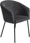 Unique Furniture Sötétszürke kárpitozott karfás étkezőfotel Easton - Unique Furniture