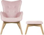 Ropez Világos rózsaszín fotel lábtartóval Niko - Ropez