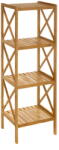 Casa Selección Natúr színű bambusz fürdőszobai polcos állvány 33x119 cm - Casa Selección