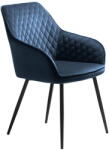 Unique Furniture Kék kárpitozott karfás étkezőfotel Milton - Unique Furniture