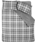Catherine Lansfield Szürke kétszemélyes-hosszabbított sherpa ágyneműhuzat 230x220 cm Cosy Sherpa Check - Catherine Lansfield