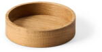 LIND DNA Natúr színű dekoratív fa tárolódoboz ø 11x3 cm Circle S - LIND DNA