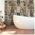 Ambiance Wall Stickers Tiles Piura 24 db-os falmatrica szett, 10 x 10 cm - Ambiance