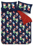 Catherine Lansfield Piros-kék gyerek ágyneműhuzat babaágyhoz 120x150 cm Christmas Elves - Catherine Lansfield