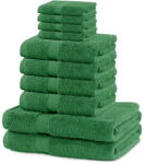 Restilo Sötétzöld frottír pamut törölköző és fürdőlepedő készlet 10 db-os Marina - Restilo