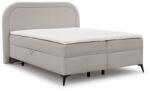 ROPEZ Világosszürke ágyneműtartós boxspring ágy 200x200 cm Ornes - Ropez