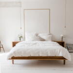 Linen Tales Fehér kétszemélyes lenkeverék ágyneműhuzat 200x200 cm - Linen Tales