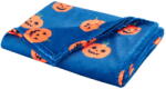 Catherine Lansfield Kék-narancssárga mikroplüss takaró Halloween mintával 130x170 cm Halloween Pumpkins - Catherine Lansfield