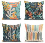 Minimalist Cushion Covers Colorful Leaves 4 db párnahuzat, 43 x 43 cm - Minimalist Cushion Covers