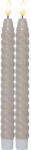 Star Trading Flamme Swirl Antique 2 db bézs LED viaszgyertya, magasság 25 cm - Star Trading