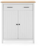 Marckeric Fehér borovi fenyő magas komód 90x110 cm Miranda - Marckeric