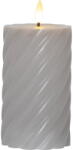 Star Trading Flamme Swirl szürke LED viaszgyertya, magasság 15 cm - Star Trading