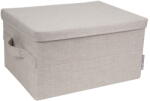 Bigso Bézs fedeles textil tárolódoboz 40x30x22 cm Soft Storage - Bigso