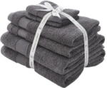 Catherine Lansfield Sötétszürke frottír pamut törölköző és fürdőlepedő készlet 6 db-os Anti-Bacterial - Catherine Lansfield