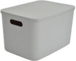 Homéa Szürke fedeles műanyag tárolódoboz 35, 5x25, 5x23 cm - Homéa