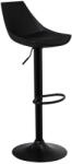 Casa Selección Fekete bőr utánzat állítható magasságú bárszék szett 2 db-os (ülésmagasság 56, 5 cm) - Casa Selección - bonami - 80 827 Ft