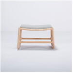 Gazzda Dedo tölgyfa zsámoly kékesszürke szövet ülőrésszel - Gazzda