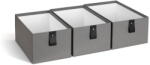 Bigso Szürke karton tárolódoboz szett 3 db-os 20, 5x29, 5x14, 5 cm Aston Paper Laminate - Bigso