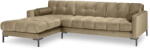 Cosmopolitan Design Bali bézs bársony sarokkanapé, bal oldali - Cosmopolitan Design