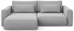 Makamii Világosszürke bársony kinyitható-tárolóhelyes sarokkanapé (bal oldali-heverő résszel) Kapua - Makamii - bonami - 518 490 Ft